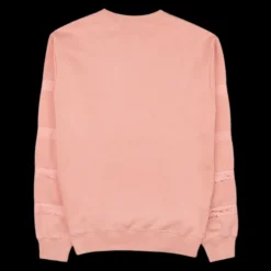 Sweat-shirt BURBERRY col rond coton corail bande satin logo Oblique ton sur ton