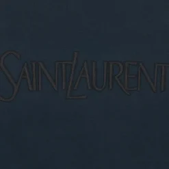 Sweatshirt col rond bleu petrol Saint Laurent