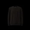 Sweat-shirt CP COMPANY ras du cou coton tissage diagonal noir