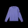 Sweat-shirt ras-du-cou STONE ISLAND molleton coton bio violet lavande