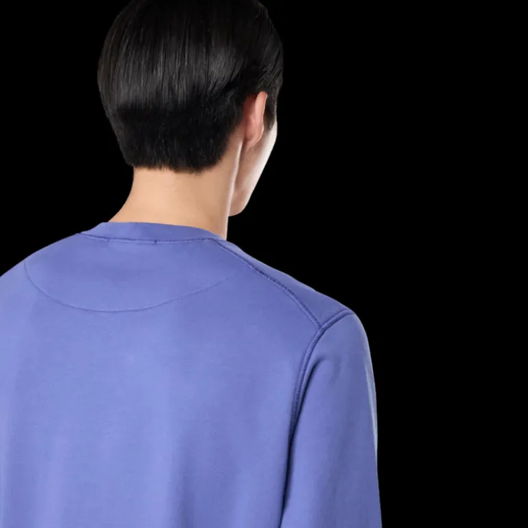 Sweat-shirt ras-du-cou STONE ISLAND molleton coton bio violet lavande