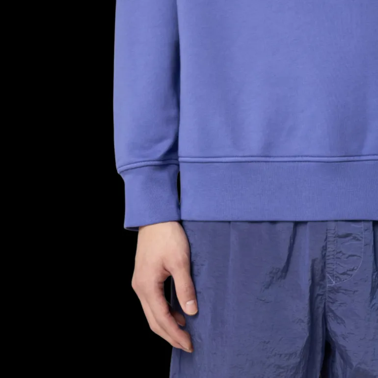 Sweat-shirt ras-du-cou STONE ISLAND molleton coton bio violet lavande