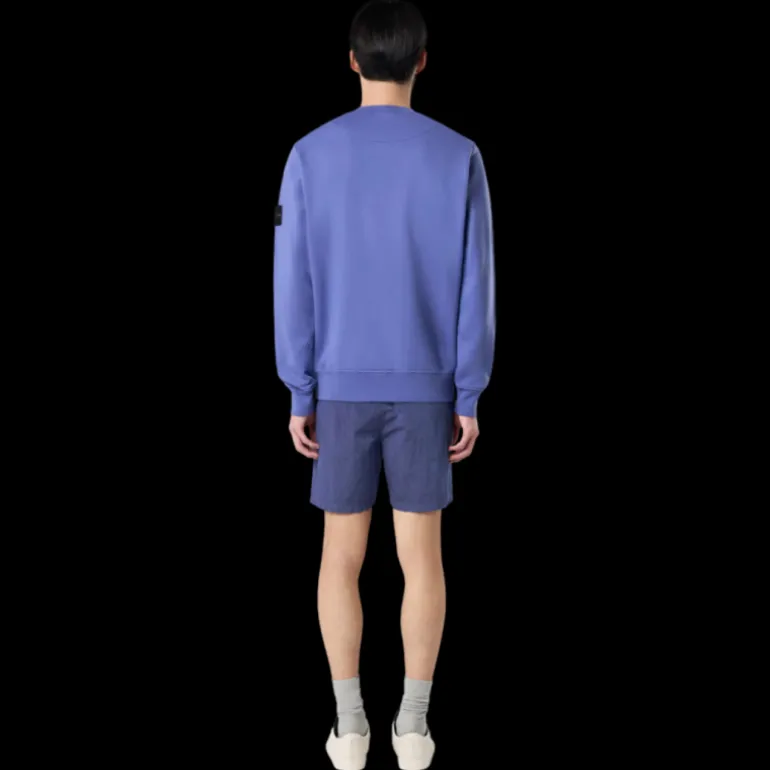 Sweat-shirt ras-du-cou STONE ISLAND molleton coton bio violet lavande