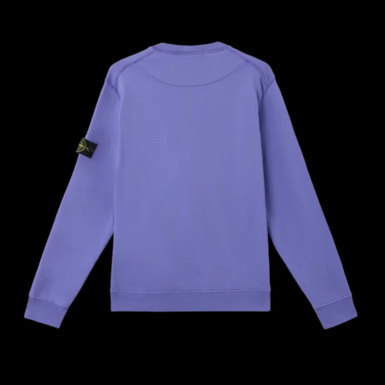 Sweat-shirt ras-du-cou STONE ISLAND molleton coton bio violet lavande