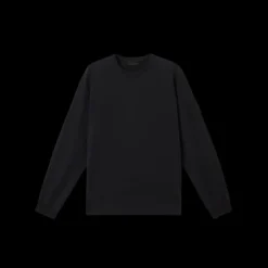 Sweat-shirt STONE ISLAND col rond Ghost coton noir badge ton sur ton