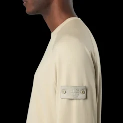 Sweat-shirt STONE ISLAND col rond Ghost coton beige badge ton sur ton