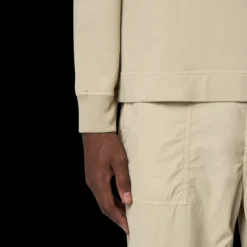 Sweat-shirt STONE ISLAND col rond Ghost coton beige badge ton sur ton