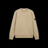 Sweat-shirt STONE ISLAND ras-du-cou coton molletonné côtelé beige