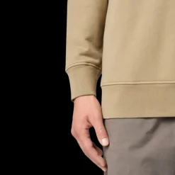 Sweat-shirt STONE ISLAND ras-du-cou coton molletonné côtelé beige