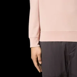 Sweat-shirt STONE ISLAND ras-du-cou molleton coton bio rose badge rose des vents