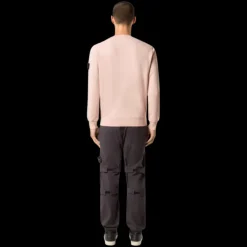 Sweat-shirt STONE ISLAND ras-du-cou molleton coton bio rose badge rose des vents