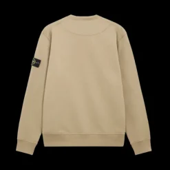 Sweat-shirt STONE ISLAND ras-du-cou coton molletonné côtelé beige