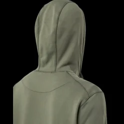 Sweat-shirt zippé à capuche STONE ISLAND avec cordon coton molletonné kaki