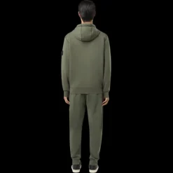 Sweat-shirt zippé à capuche STONE ISLAND avec cordon coton molletonné kaki