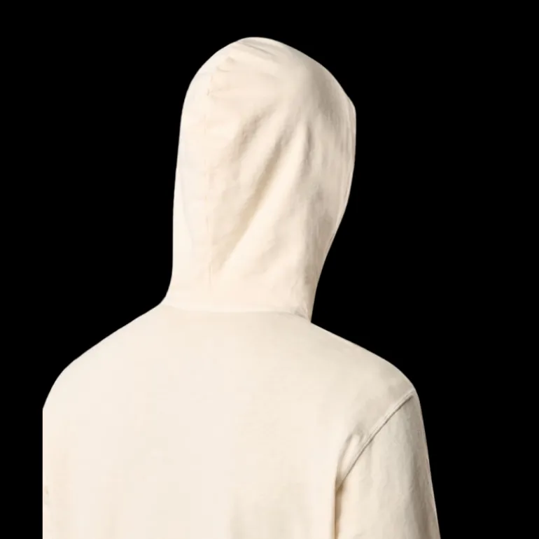 Sweat-shirt zippé STONE ISLAND molleton coton flammé ivoire