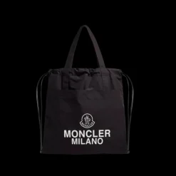 Tote bag MONCLER Sac cabas nylon noir Moncler Grenoble blanc