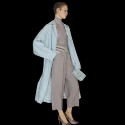 Trench Coat FENDI imperméable coton nylon FF bleu ciel