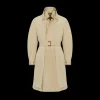 Trench-coat ALEXANDER MCQUEEN superpositions gabardine coton beige