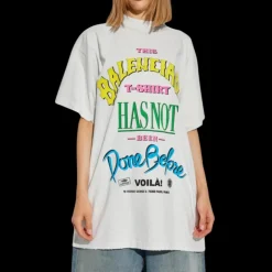 T-Shirt BALENCIAGA Not Been Done Oversize jersey coton vintage blanc