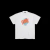 T-shirt BALENCIAGA Planet Earth col rond oversize coton blanc jersey