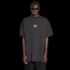 T-Shirt BALENCIAGA Under Armour® Oversize jersey vintage noir délavé et blanc
