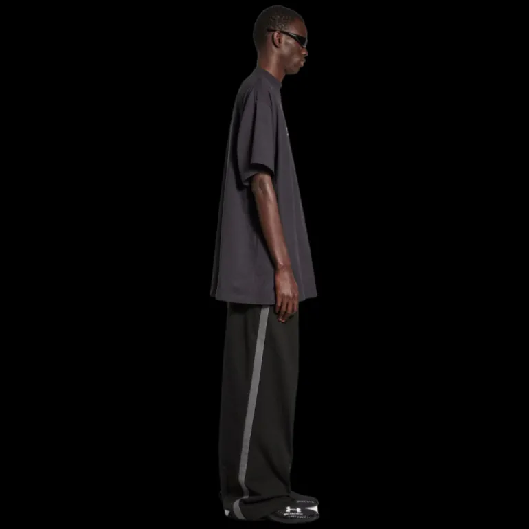 T-Shirt BALENCIAGA Under Armour® Oversize jersey vintage noir délavé et blanc