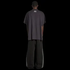 T-Shirt BALENCIAGA Under Armour® Oversize jersey vintage noir délavé et blanc