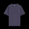 T-shirt BERLUTI col rond coton bleu marine scrito