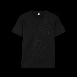 T-shirt BERLUTI coton noir scritto allover