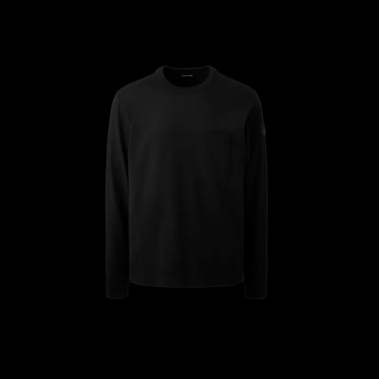 T-shirt CANADA GOOSE Gladstone noir poche poitrine logo black label