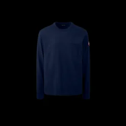 T-shirt CANADA GOOSE Gladstone bleu marine poche poitrine logo manche