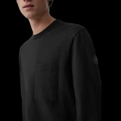 T-shirt CANADA GOOSE Gladstone noir poche poitrine logo black label