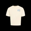 T-shirt col rond AMIRI Championship coton beige imprimé étoiles