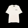 t-shirt col rond AMIRI coton jersey beige imprimé City logo floqué noir