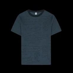 T-shirt col rond BERLUTI coton bleu jeans Scritto