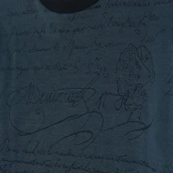 T-shirt col rond BERLUTI coton bleu jeans Scritto