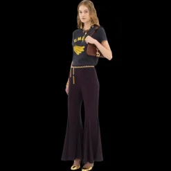 T-shirt col rond CHLOE ajusté jersey de coton bio logo imprimé banane