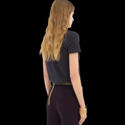 T-shirt col rond CHLOE ajusté jersey de coton bio logo imprimé banane