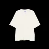 T-shirt col rond OFF WHITE coton écru multi logo ton sur ton
