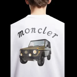 T-shirt coton blanc Moncler x Mercedes-Benz by NIGO dos voiture