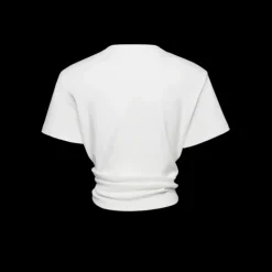 T-shirt court MAGDA BUTRYM noué en coton côtelé blanc