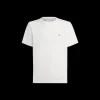T-shirt CP COMPANY col rond jersey coton blanc imprimé capuche lunettes dos