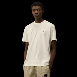 T-shirt CP COMPANY col rond coton blanc Goggle Hood lunettes dos