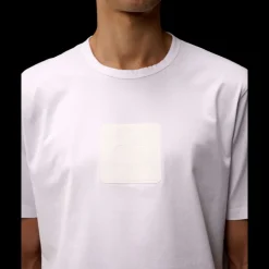 T-shirt CP COMPANY en jersey mercerisé blanc gros logo Metropolis Series