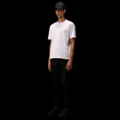 T-shirt CP COMPANY en jersey mercerisé blanc gros logo Metropolis Series