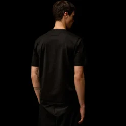 T-shirt CP COMPANY en jersey mercerisé noir gros logo Metropolis Series