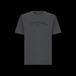 T-shirt DOLCE & GABBANA coton gris logo imprimé