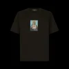 T-shirt DOLCE & GABBANA col rond coton imprimé graphique Vierge Strass