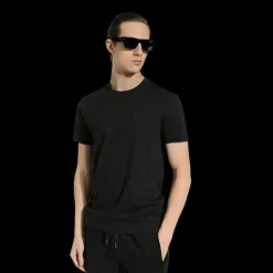 T-shirt DOLCE & GABBANA col rond jersey coton broderie DG