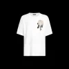 T-shirt DOLCE & GABBANA jersey de coton blanc patch broderie fleurs